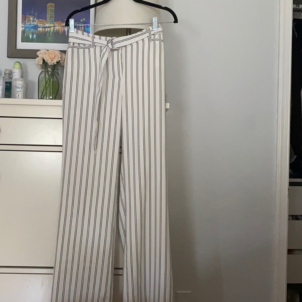 Wide leg striped pant